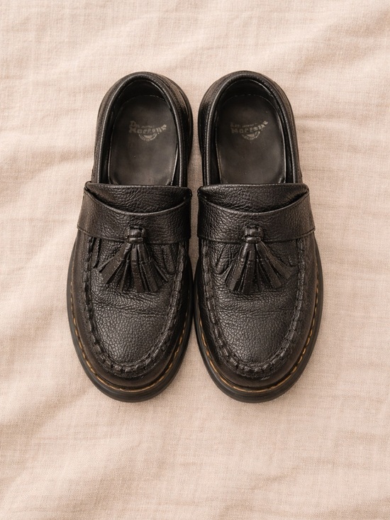 Dr. Martens Shoes - Dr Martens Adrian Tassel Loafers Black Leather Slip On Shoes Size 6 Women